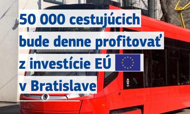 Bratislava získala ďalších 73 miliónov eur z Kohézneho fondu. Využije ich na dobudovanie električkovej trate